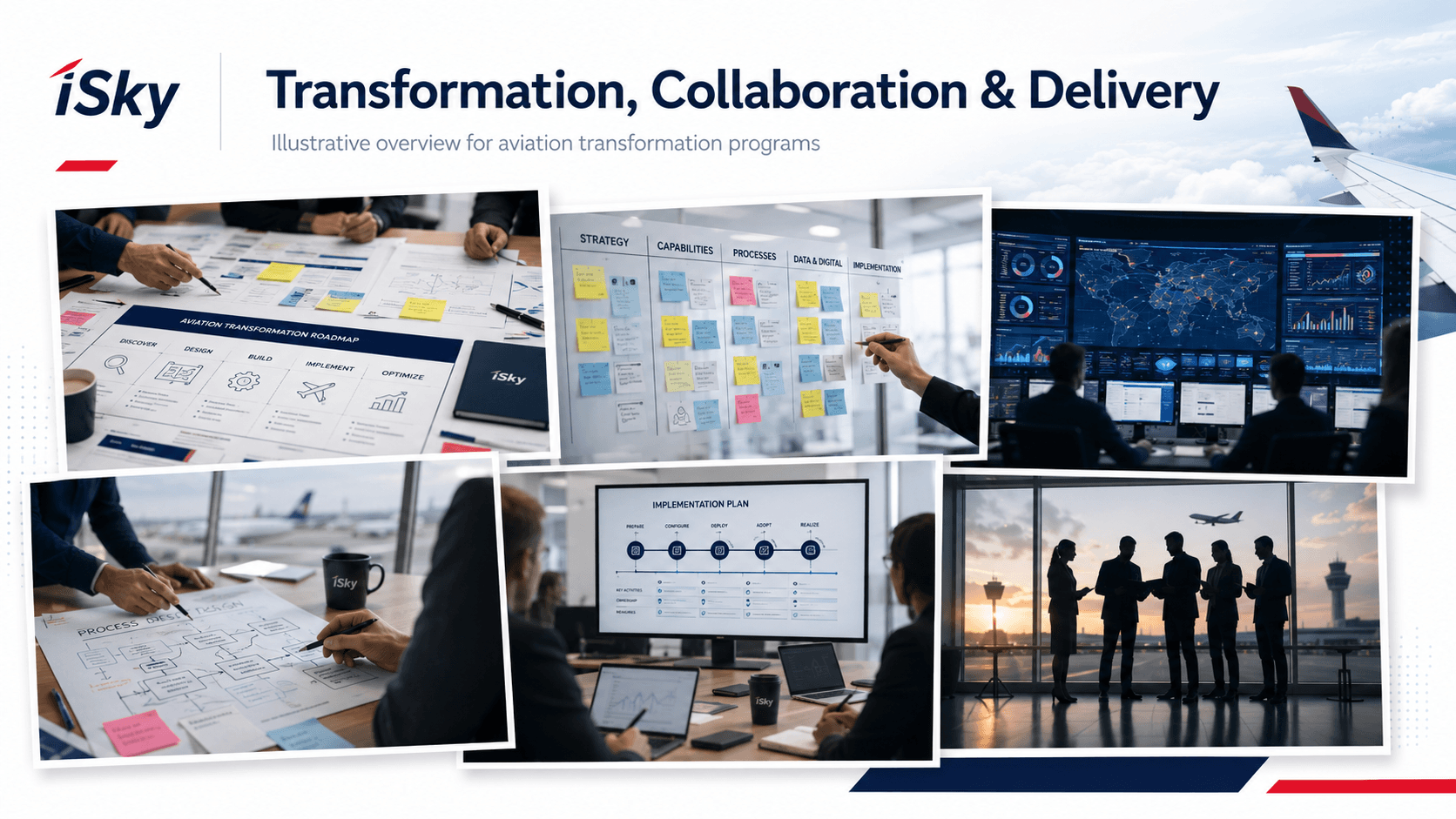 Illustrative aviation transformation collaboration environment.